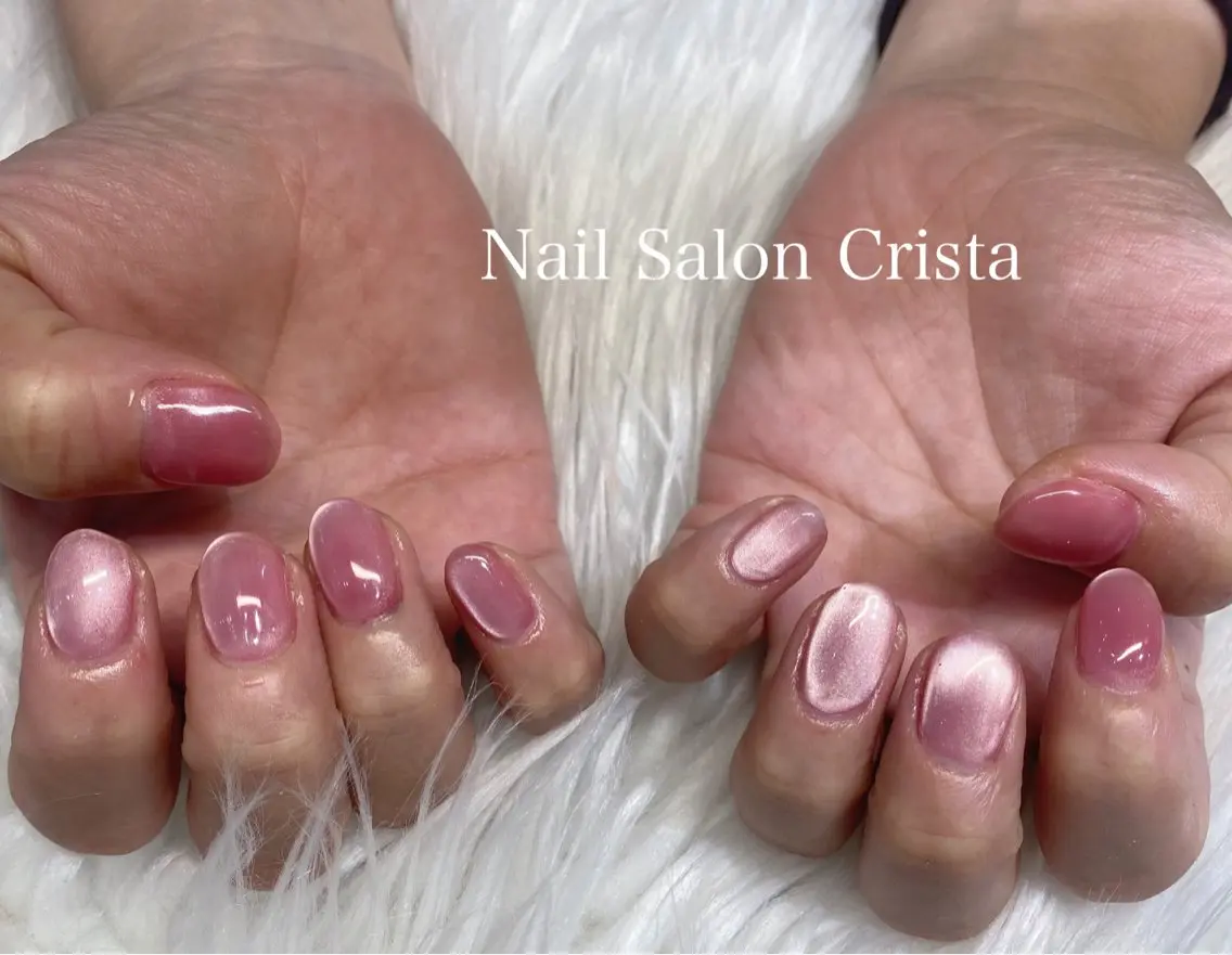 ネイル ジェルネイル パラジェル ピンク ハンドネイル CRISTA MOMOのネイルデザイン