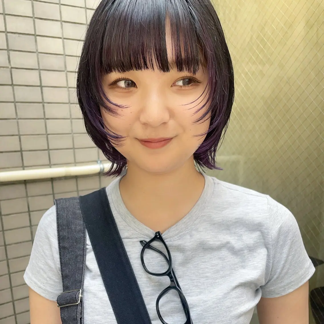 ミディアム カラー カット ヘアカラー ヤマモト マイのヘアスタイル