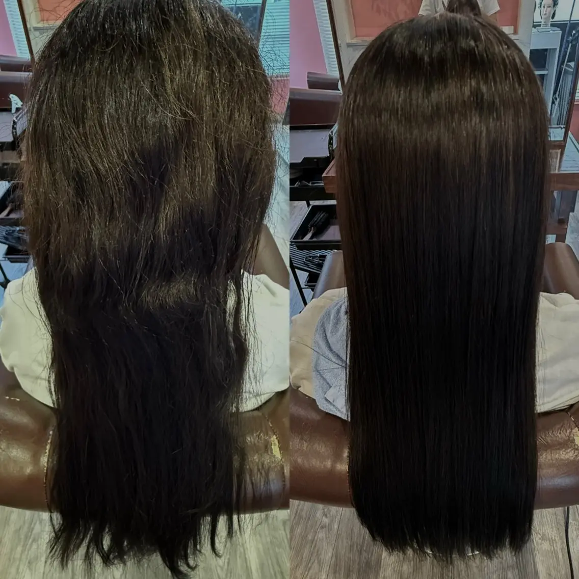 ロング パーマ 縮毛矯正 大立 七夏のヘアスタイル