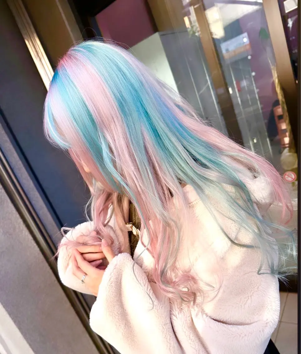 セミロング カラー 町田ブリーチデザイン 🌈MANATOのヘアスタイル