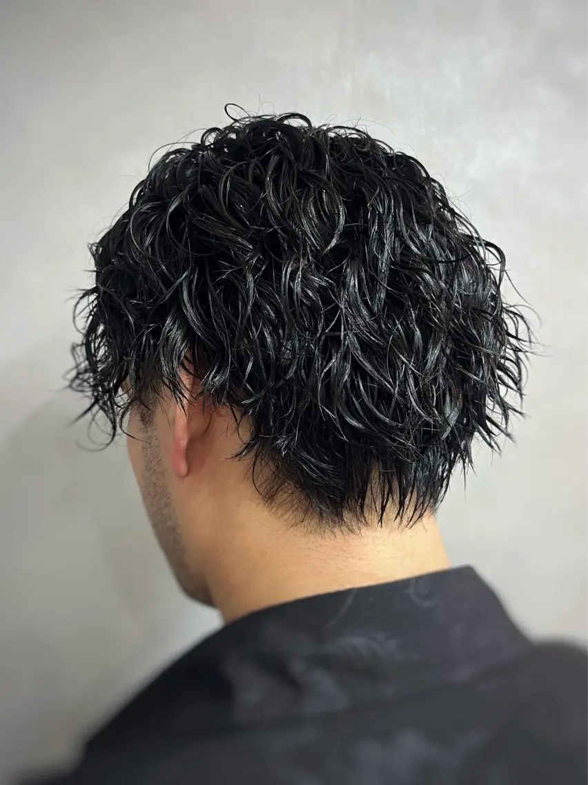ショート カラー パーマ ヘアアレンジ メンズ キッズ カット パーマ TOON 川崎店 👫🏼橋本貴志のヘアスタイル