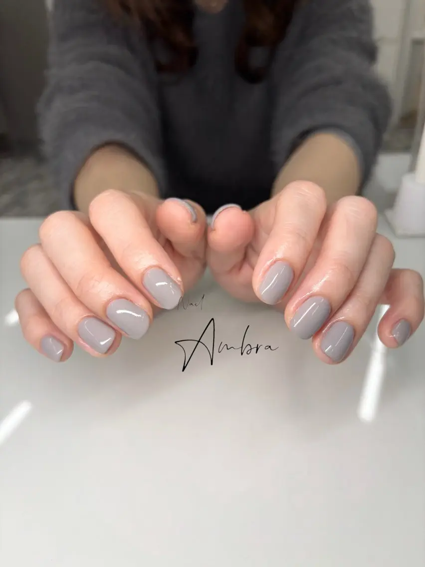 ネイル ワンカラーネイル Nail Ambra 小山のネイルデザイン