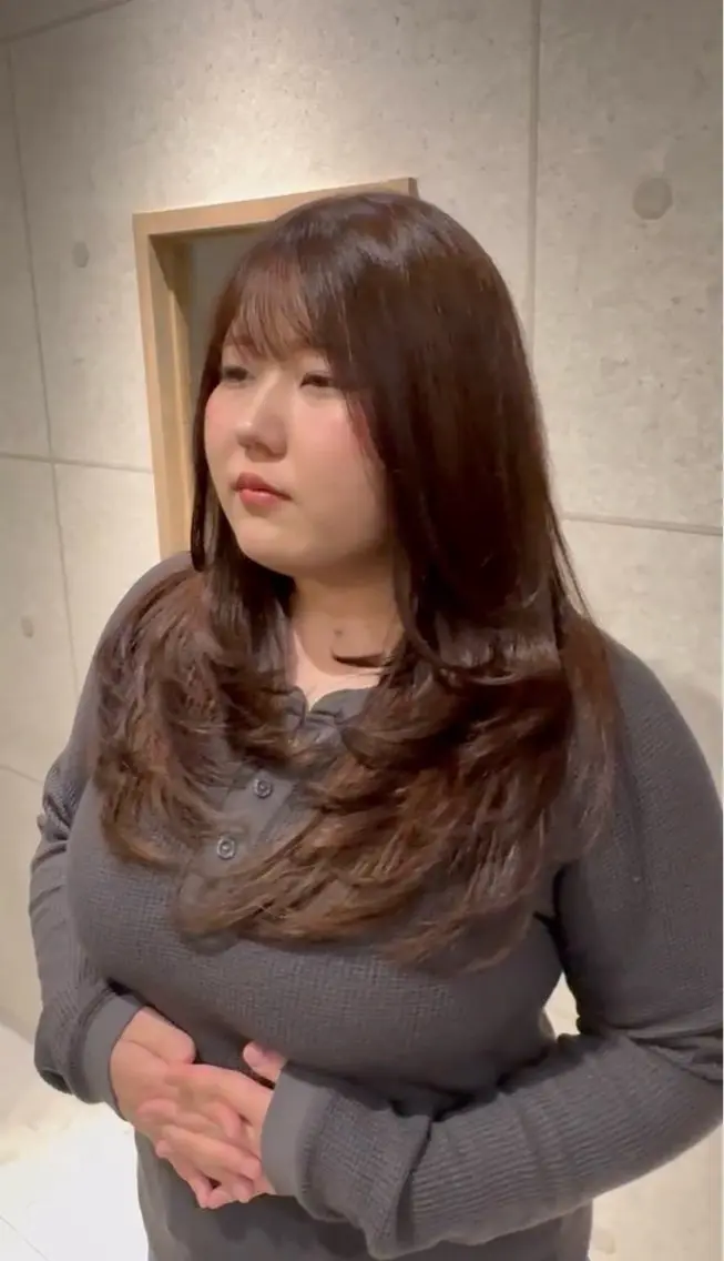 ロング カラー ブラウンカラー レイヤーカット カット ヘアカラー トリートメント 👑髪質改善/ 縮毛矯正/森田のヘアスタイル
