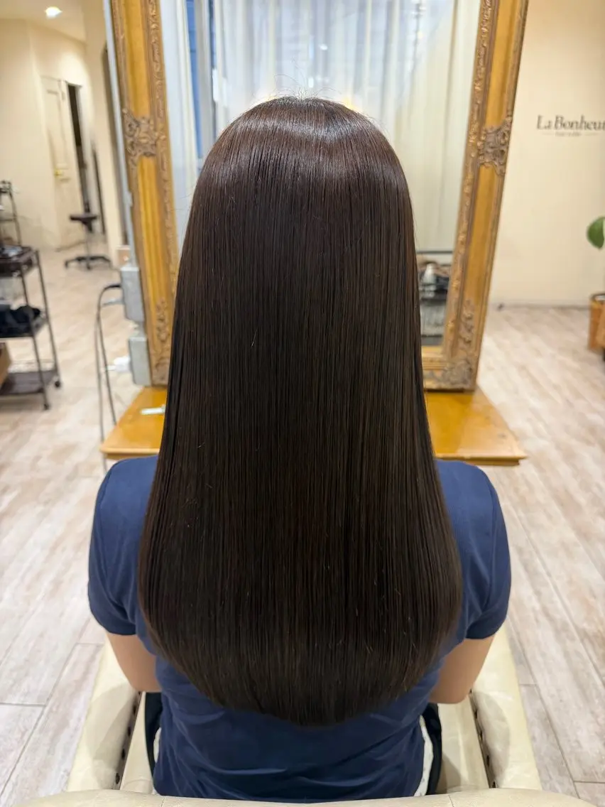 ロング カラー 髪質改善 レイヤーカット ロング カット ヘアカラー 縮毛矯正 トリートメント 新越谷noble店長 松本拓也▶◀*.のヘアスタイル