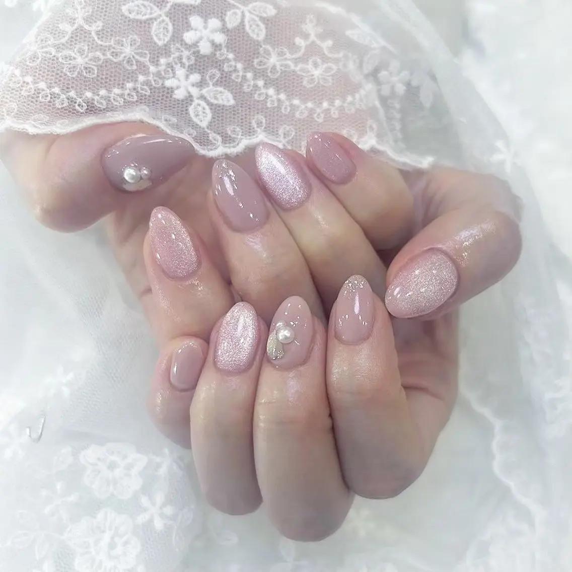 ネイル アートネイル 長さ出し フットネイル 韓国ネイル マグネットネイル Kanako 💫のネイルデザイン