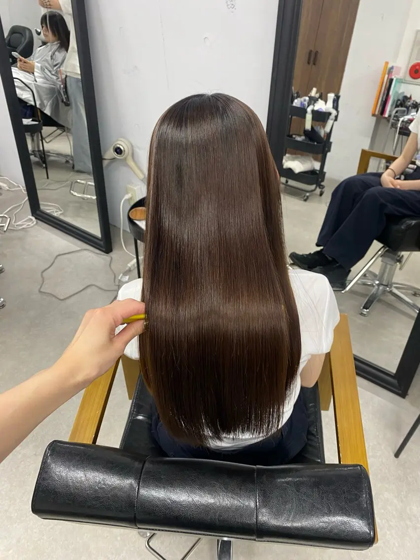 ロング 縮毛矯正 トリートメント 太田 すず香のヘアスタイル