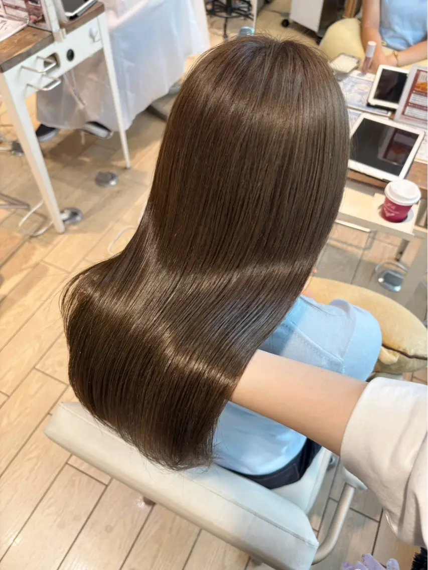 ミディアム カラー ベージュカラー ヘアカラー トリートメント 表参道/アレンジ💐 /艶カラー/kahoのヘアスタイル