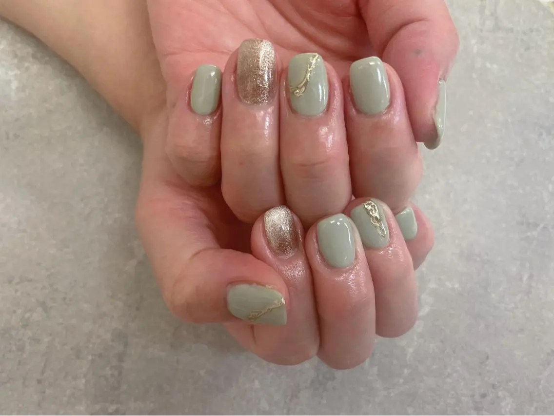 ネイル ニュアンスネイル ハンドネイル foglia❁. ⌇imamuraのネイルデザイン