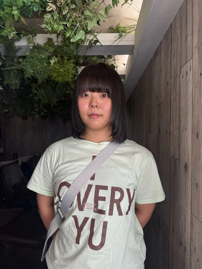 ミディアム カラー ブラウンカラー 透明感カラー 藤原暖/カラー・ カットモデル募集中のヘアスタイル