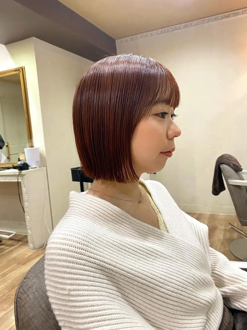 ショート カラー パーマ ヘアアレンジ キッズ ボブ 東田 恋のヘアスタイル