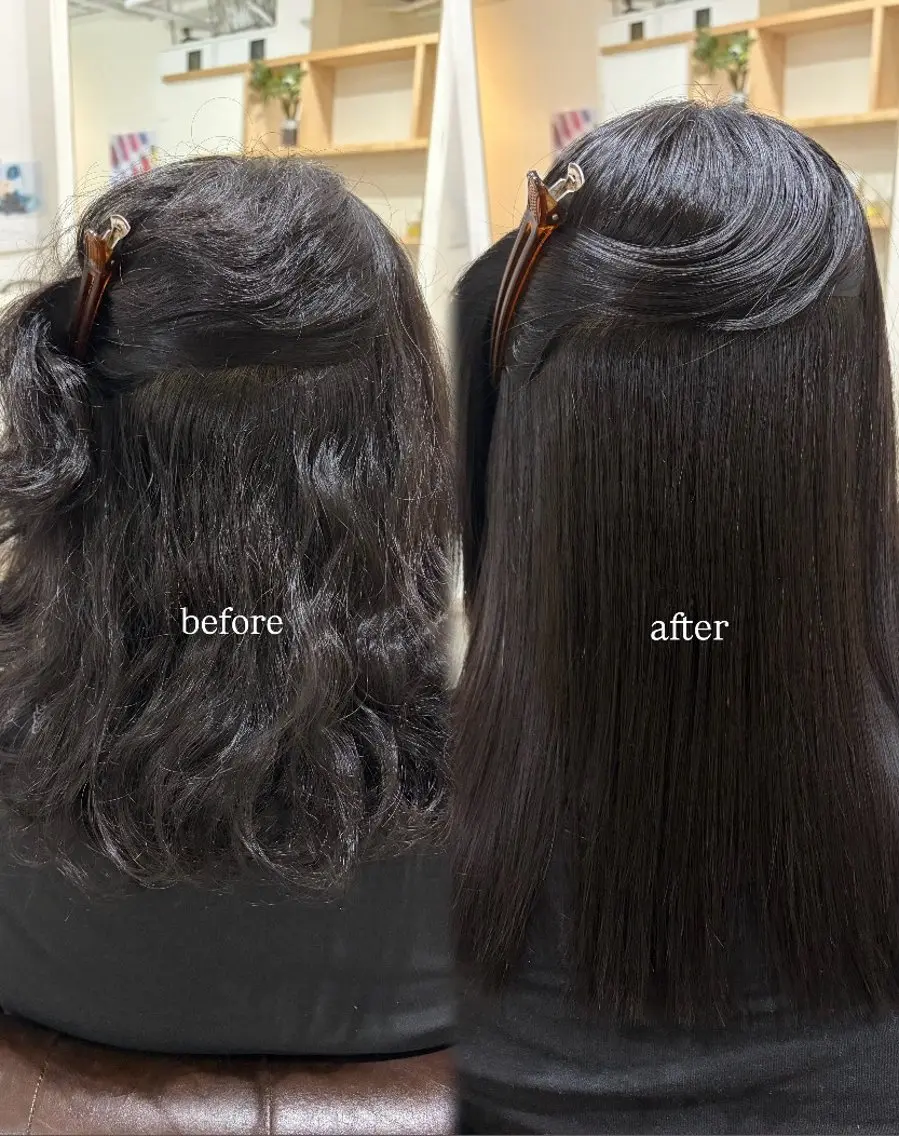 ミディアム 縮毛矯正 真銅 璃逗のヘアスタイル