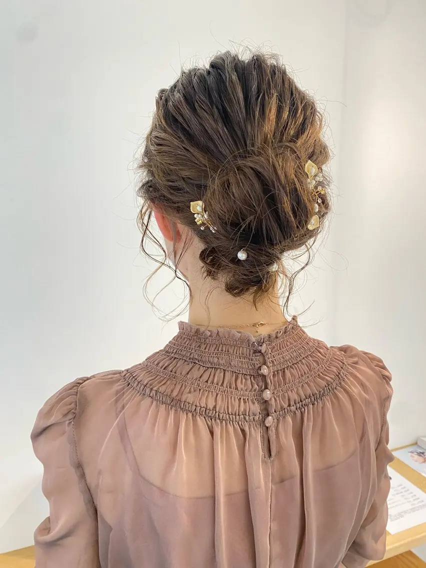 ヘアアレンジ ヘアセット 安永 涼のヘアスタイル