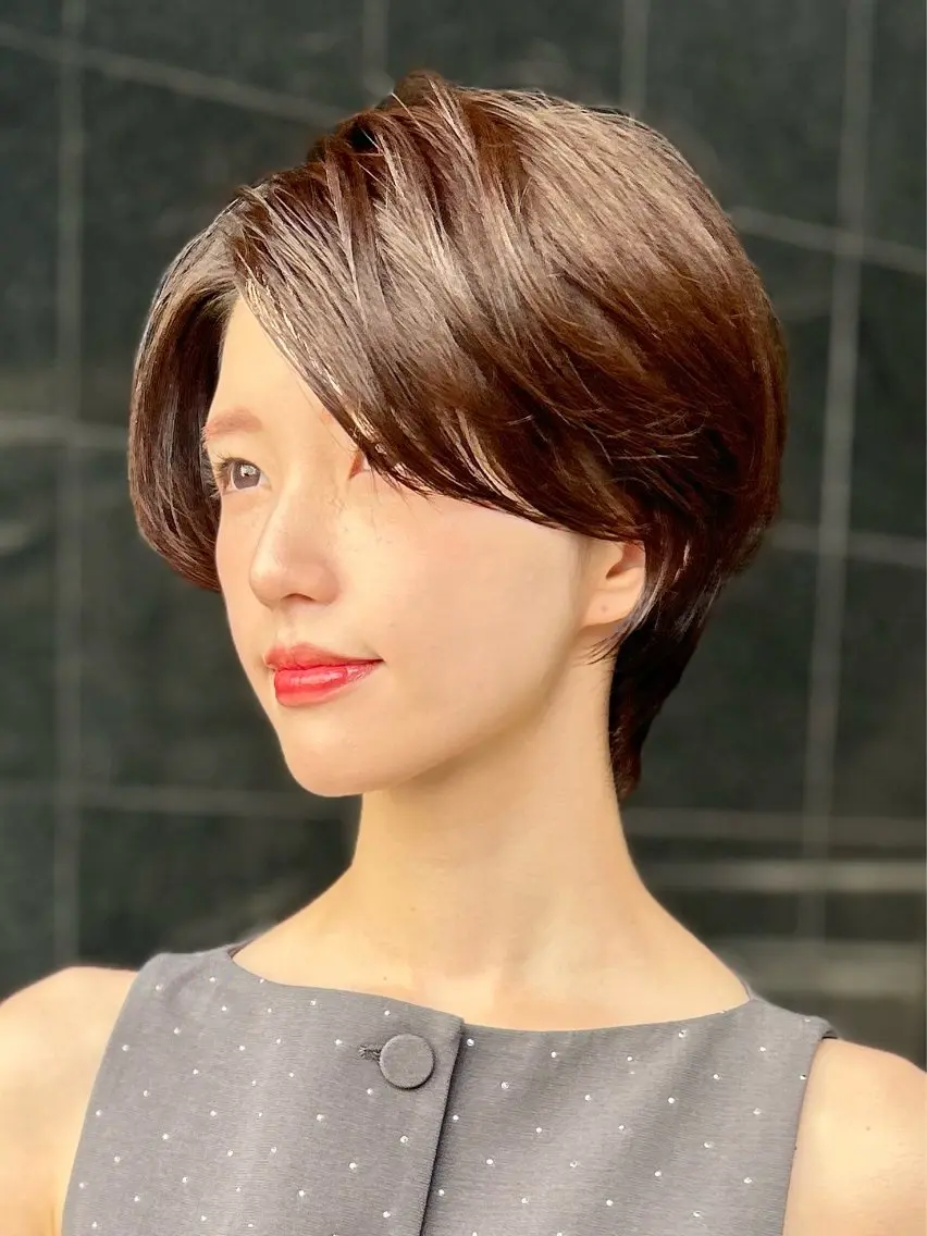 ショート カット ヘアカラー トリートメント ショート特化美容師 大阪京橋　大本　渉のヘアスタイル
