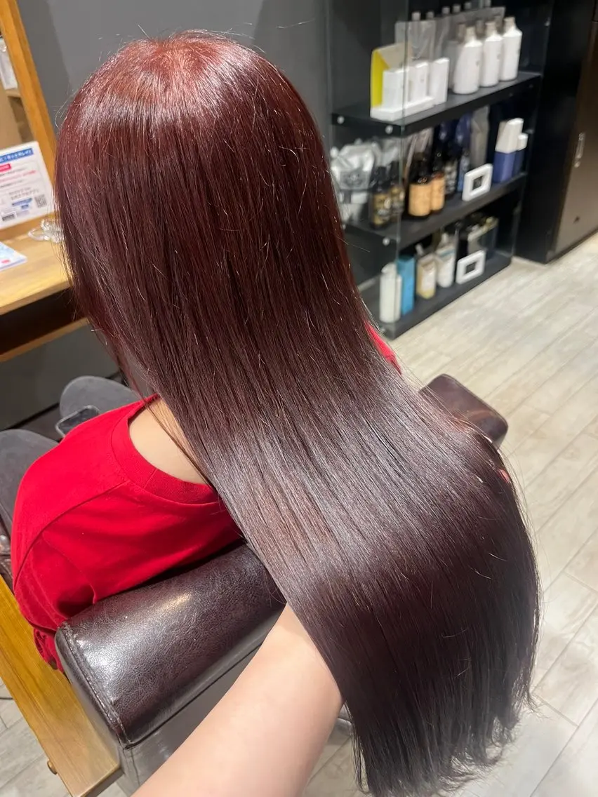 ロング カラー ブリーチ カシス ブリーチなしカラー ピンクカラー ヘアカラー 🫧鈴木ちゃん🫧 似合わせ×個性のヘアスタイル