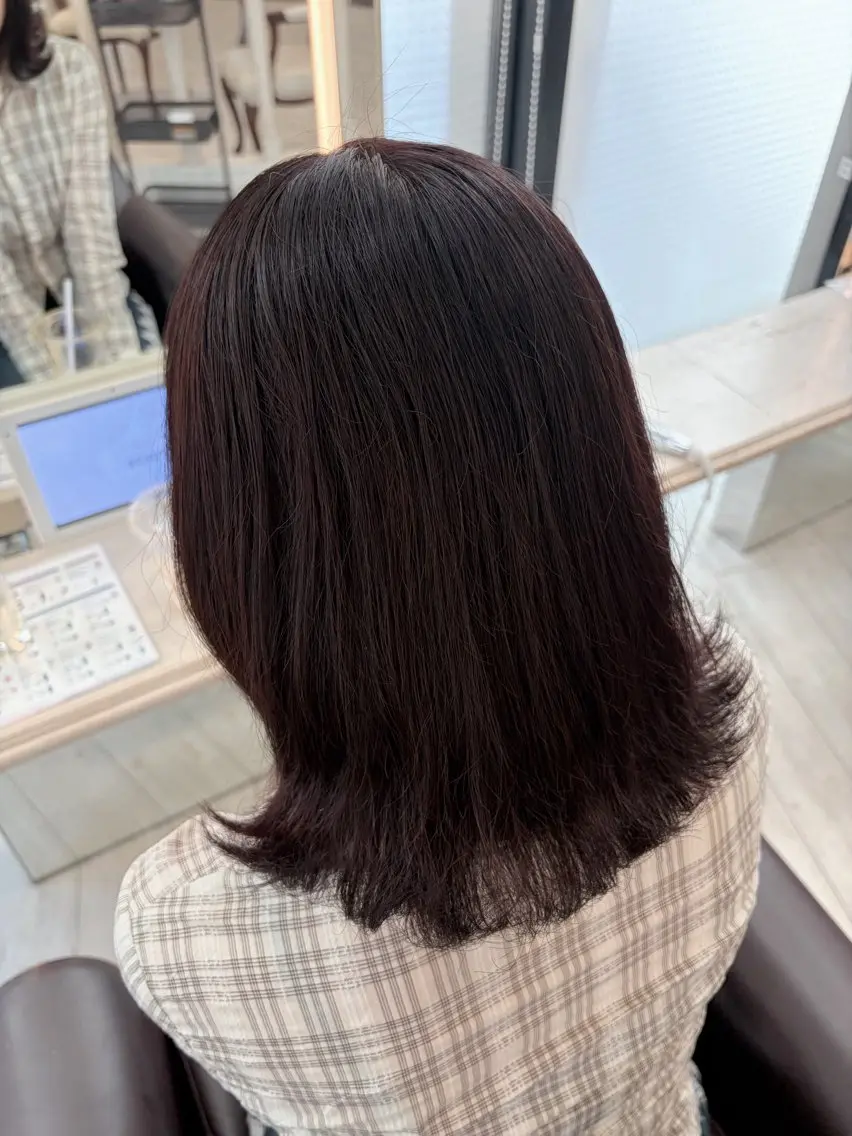 セミロング カラー ヘアカラー トリートメント ヘアメ⑅̥艶カラー ⑅̥honokaのヘアスタイル