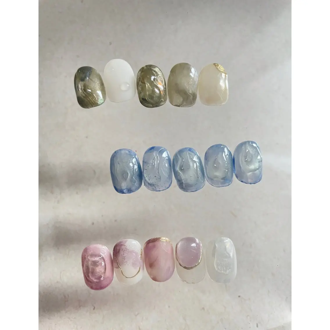 ネイル グリーン ニュアンスネイル ハンドネイル magicnail norikoのネイルデザイン