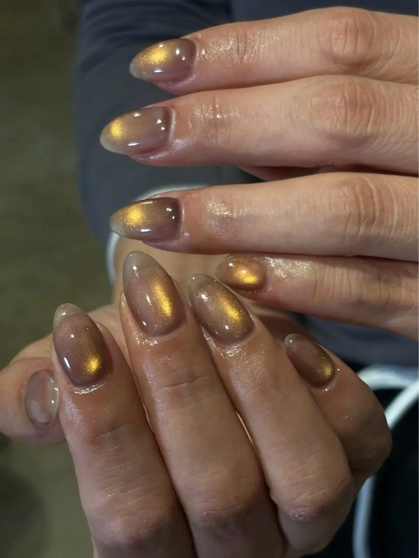ネイル マグネットネイル ニュアンスネイル オフィスネイル ハンドネイル Nail Salon Luanaのネイルデザイン