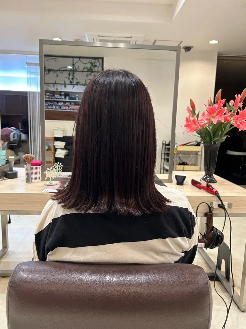 ミディアム ヘアカラー 北崎 花のヘアスタイル