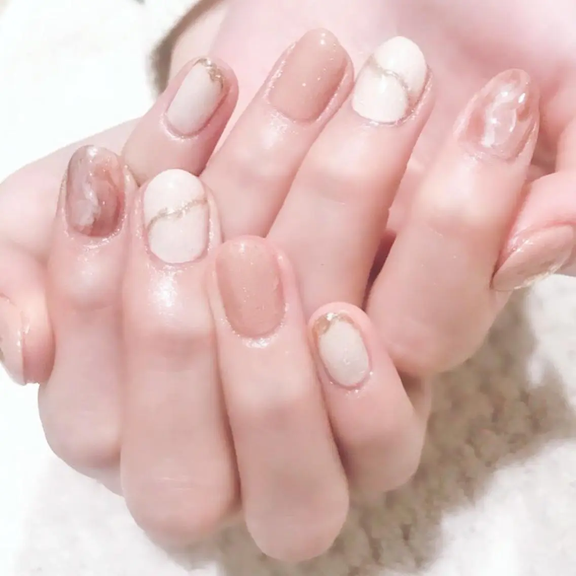 ネイル ブラウン ジェルネイル ニュアンスネイル 春ネイル Nyanco Nailのネイルデザイン