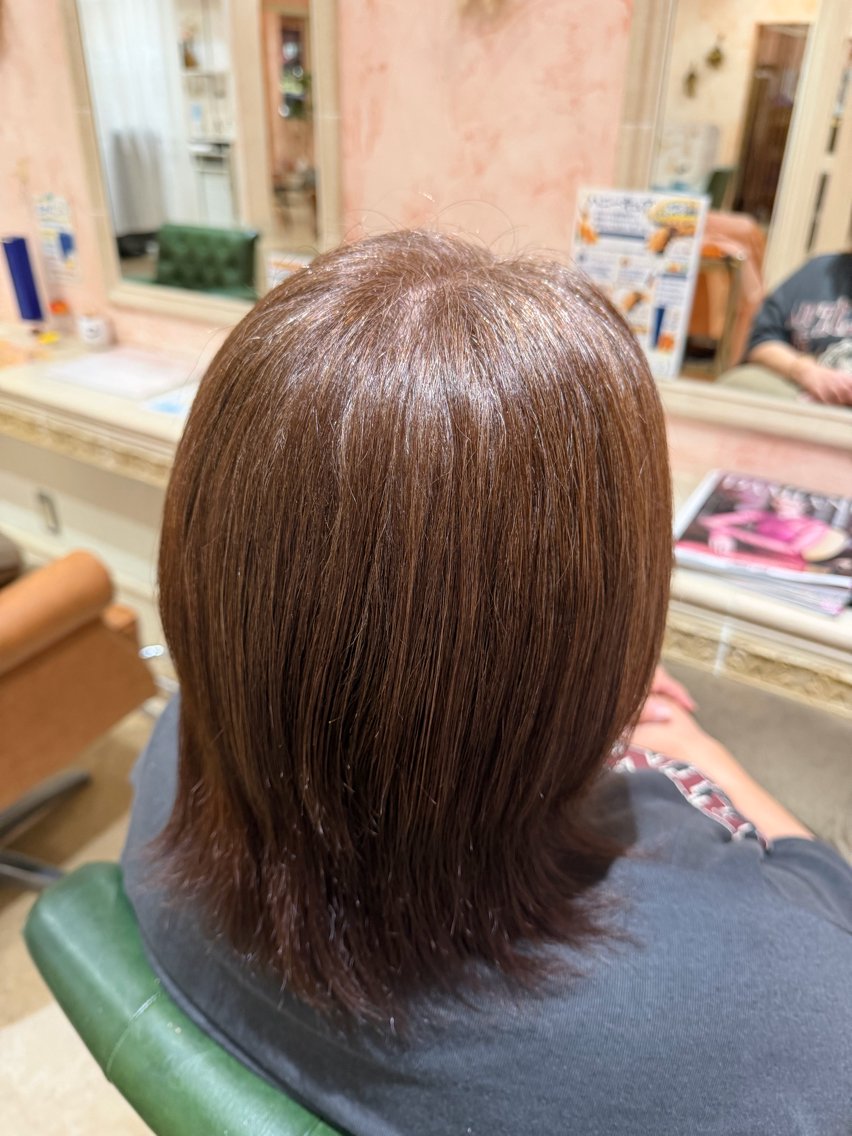 ミディアム カラー ブラウンカラー ピンクカラー ピンクブラウン ヘアカラー 🩶透明感・艶カラー 🩶ひいな🩶のヘアスタイル