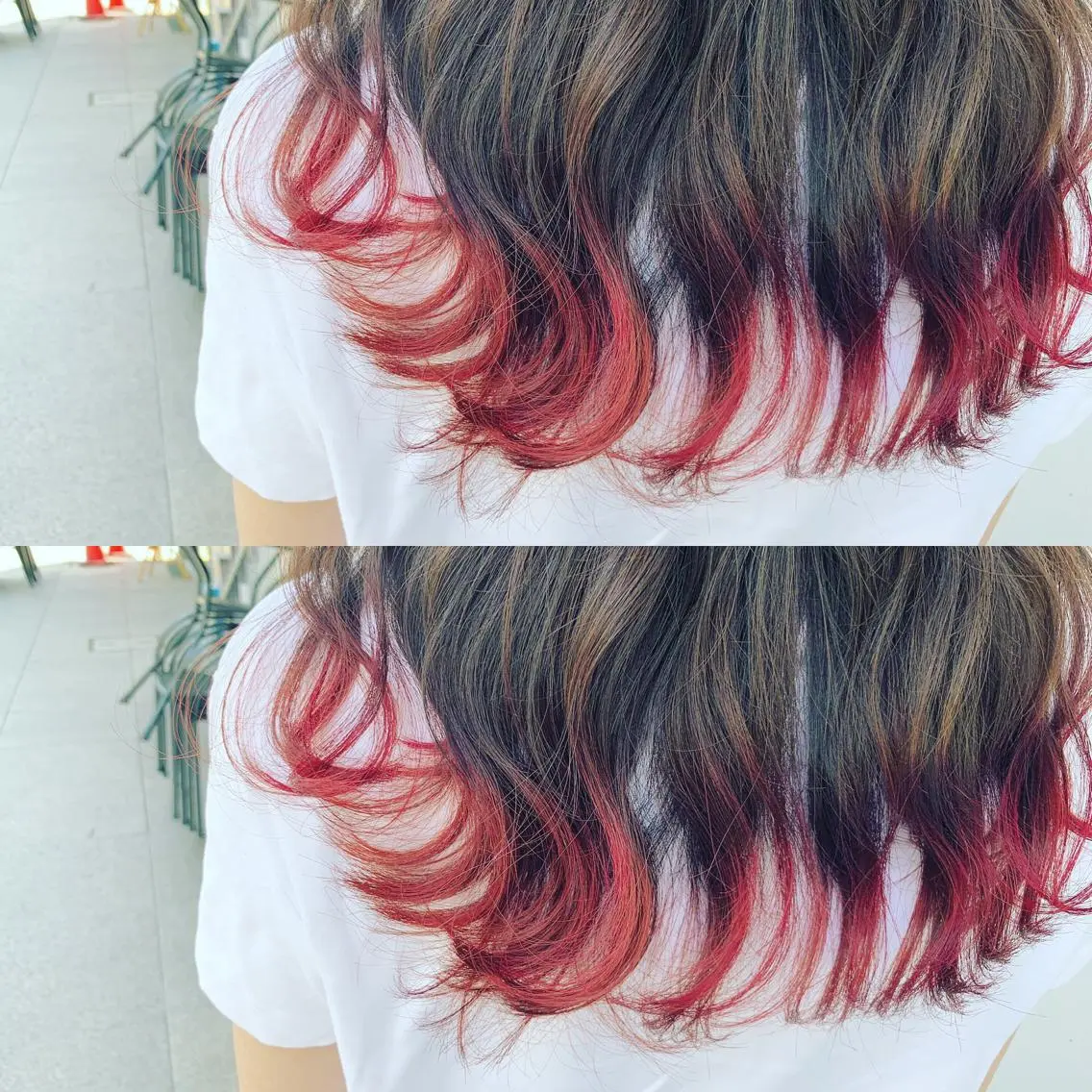 ロング カラー ヘアアレンジ 中門 玲那のヘアスタイル