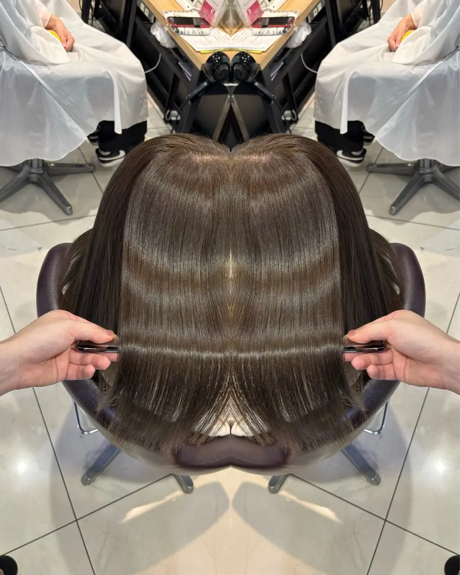 ロング カラー カット ヘアカラー 縮毛矯正 トリートメント 🩵レイヤー✖︎ 髪質改善🩵リョウヤのヘアスタイル