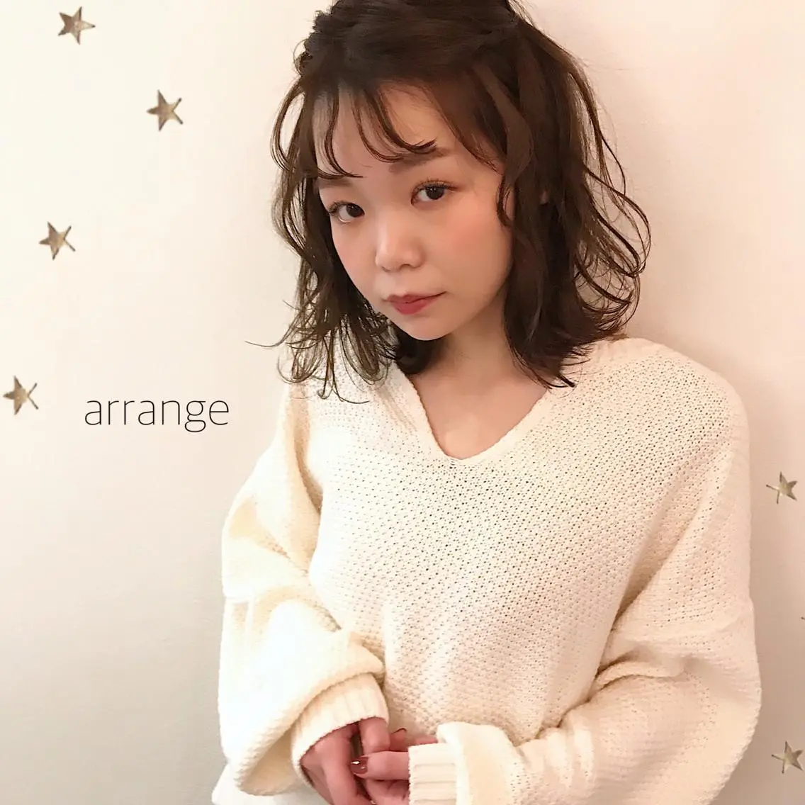 ミディアム カラー ヘアアレンジ 市川 千夏のヘアスタイル
