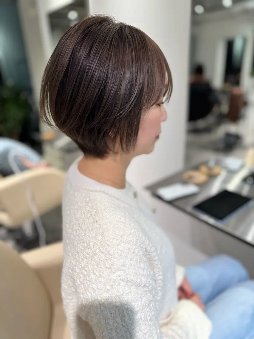 ショート カラー ショートボブ ボブ ショートヘア カット ヘアカラー トリートメント 夜23時まで予約🉑 reverieあきらのヘアスタイル