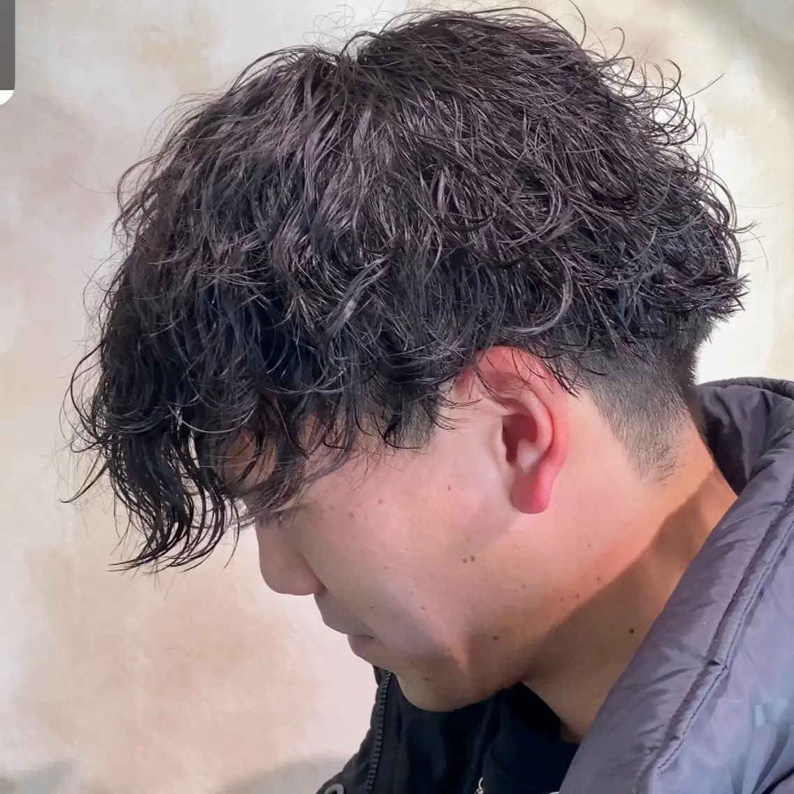 ショート パーマ メンズ メンズパーマ 波巻きパーマ スパイラルパーマ ナツハラ サトシのヘアスタイル