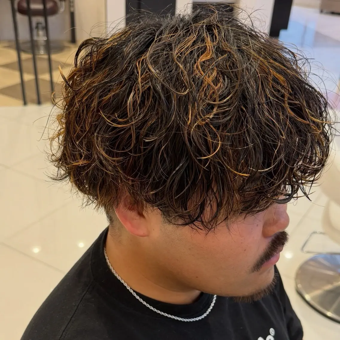パーマ メンズ 山本 傑のヘアスタイル