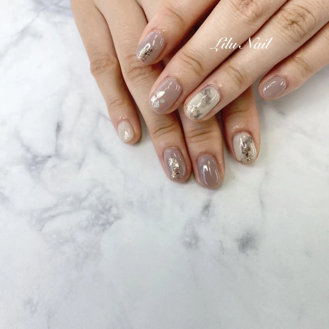 ネイル ニュアンスネイル モチの良さ◉ フィルインネイル♡のネイルデザイン