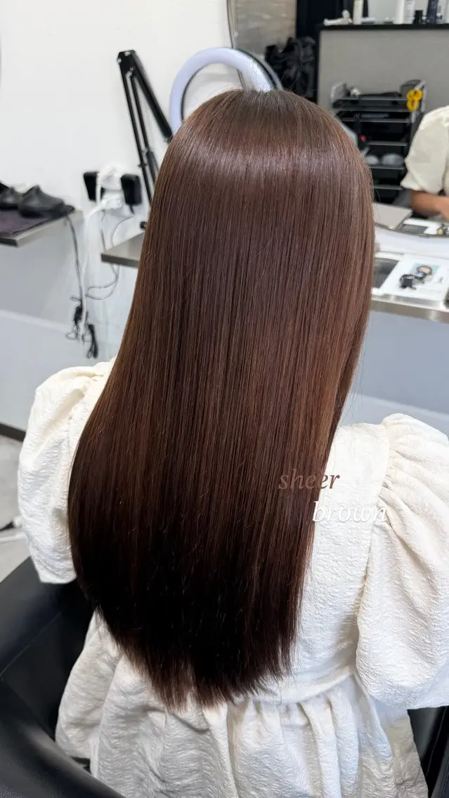 ロング カラー ヘアカラー トリートメント ♥韓国カラー うる艶 久留米 YUI♥のヘアスタイル