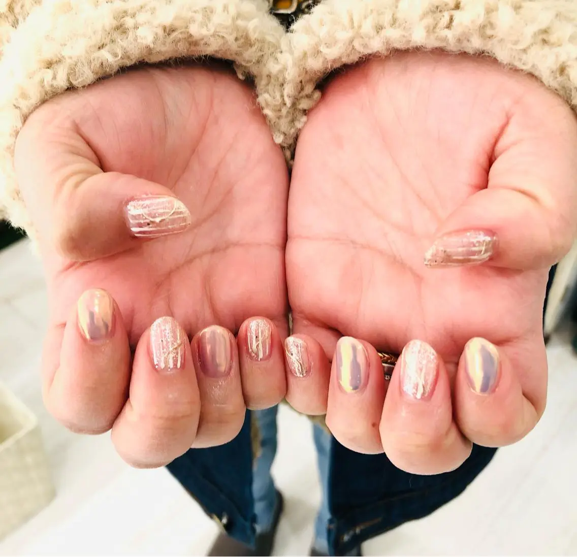 ネイル ミラーネイル ニュアンスネイル H3 hitoのネイルデザイン