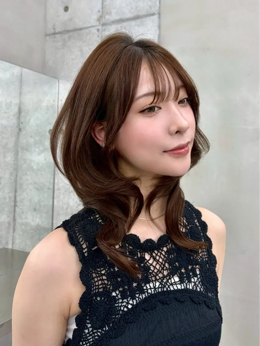 ロング ヘアアレンジ ボブ 顔周りカット ハッシュカット ハイレイヤー 髪質改善 カット ヘアカラー トリートメント ヘアセット 大宮ブリーチ縮毛⭕️ 暗髪レイヤーしょうまのヘアスタイル