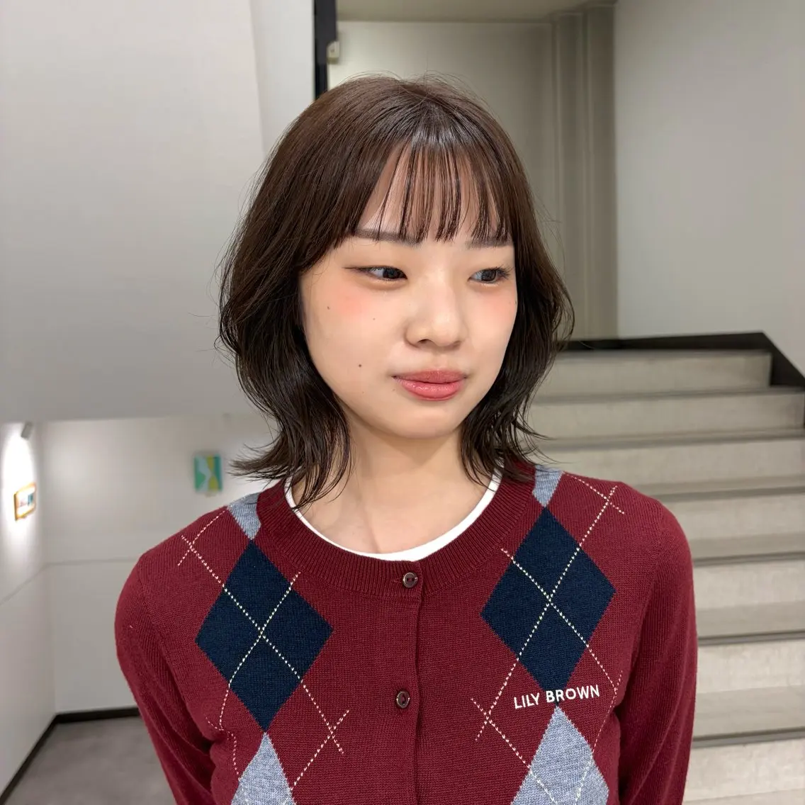 ミディアム カット ヘアカラー 【レイヤー艶カラー】 🎀moka🎀のヘアスタイル