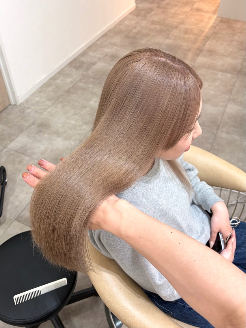 ロング カット ヘアカラー トリートメント 廣庭 勇人のヘアスタイル