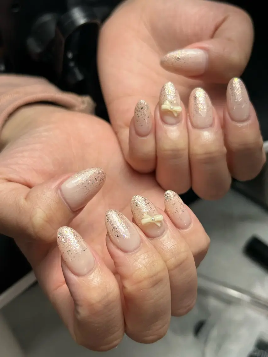 ネイル 韓国ネイル 持ち込み ニュアンスネイル ネイルチップ 冬ネイル RINN ANA.CHUOのネイルデザイン