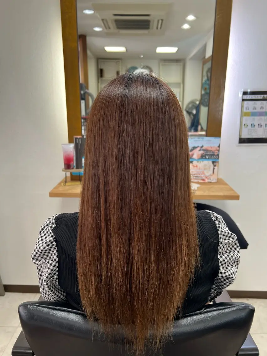 ロング 髪質改善/マツパ 垢抜け透明カラー衣笠のヘアスタイル
