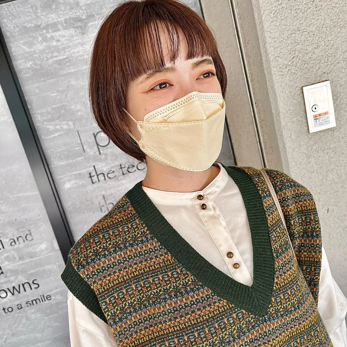 ショート カラー カット ヘアカラー トリートメント 荒川 ひなの 新川崎のヘアスタイル
