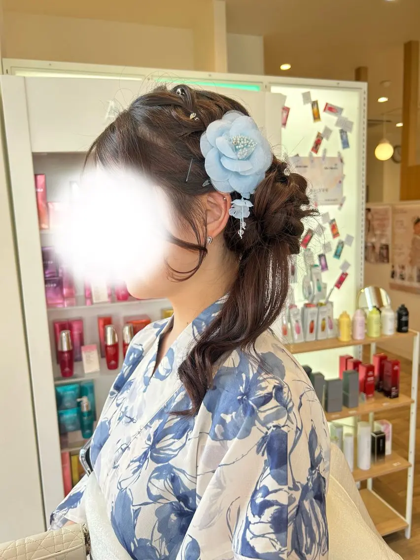 ロング ヘアアレンジ ヘアセット 阿部 愛美のヘアスタイル