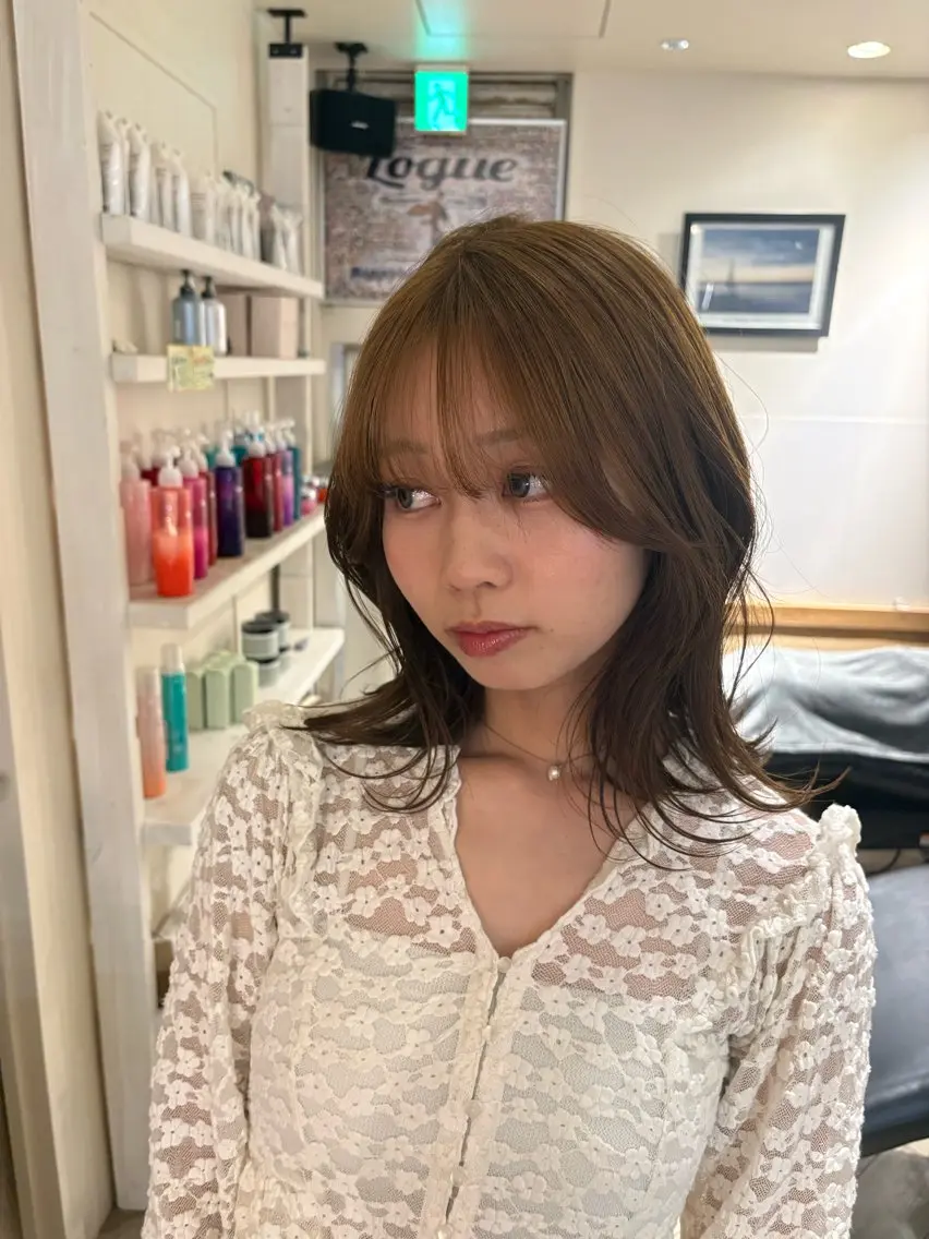 ミディアム ヘアカラー 透明感カラー 🧚‍♂️さえのヘアスタイル
