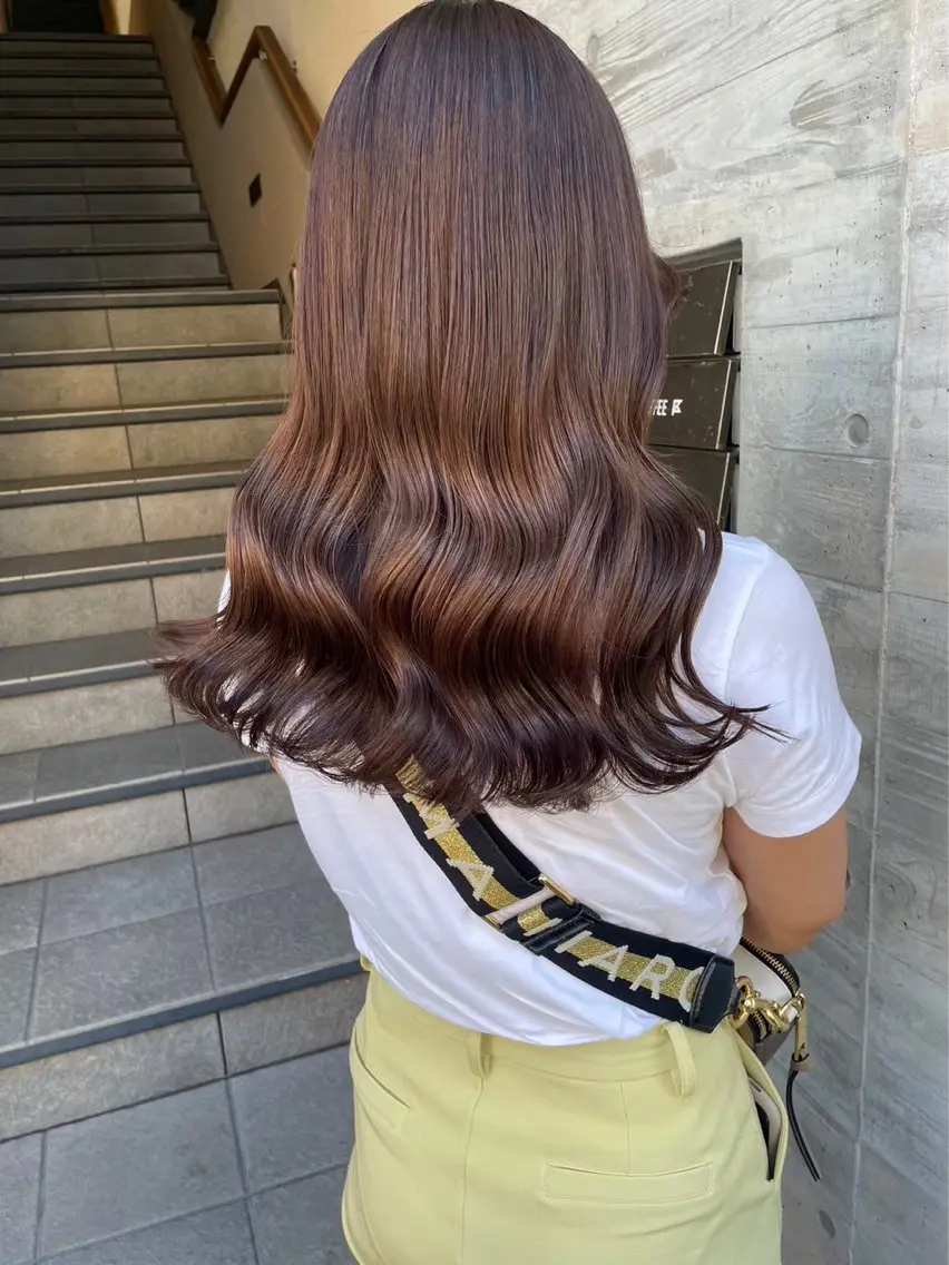 ロング カラー ヘアカラー ParveMix🍀 藤原愛未のヘアスタイル