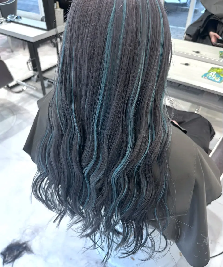 ロング カラー ダブルカラー エクステ 💘韓国カラー💘 クルミのヘアスタイル