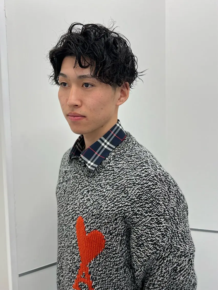 ショート パーマ メンズ メンズパーマ 🉐メンズヘア特化 men's/ケンイチのヘアスタイル