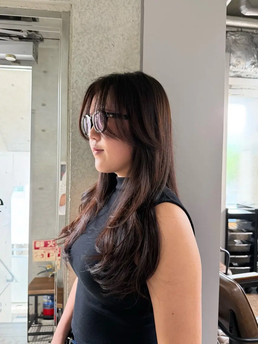 ロング カラー ロングレイヤー レイヤーカット ロング 似合わせカット TOKUYAMA AYANOのヘアスタイル