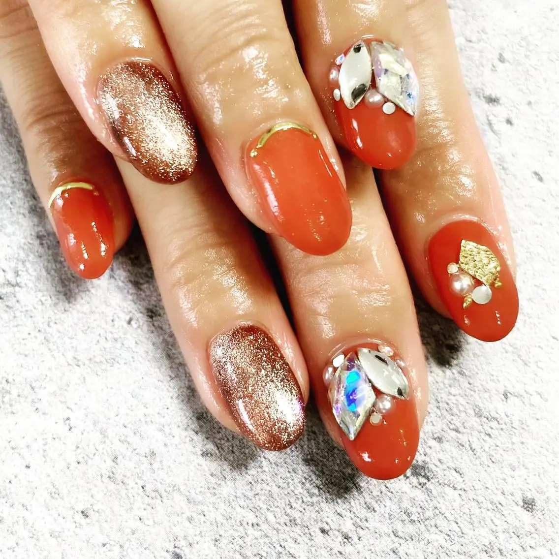 ネイル マグネットネイル ハンドネイル nailsalon Fossetteのネイルデザイン