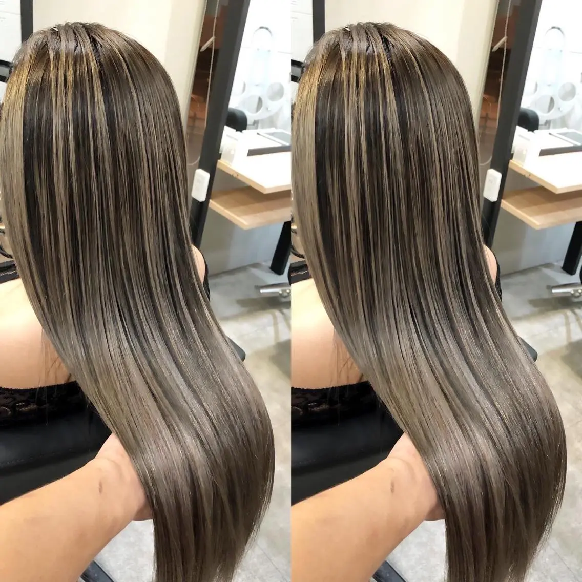 ロング カラー ヘアアレンジ バレイヤージュ エクステ レイヤーカット レイヤー/エクステ alpha下妻のヘアスタイル