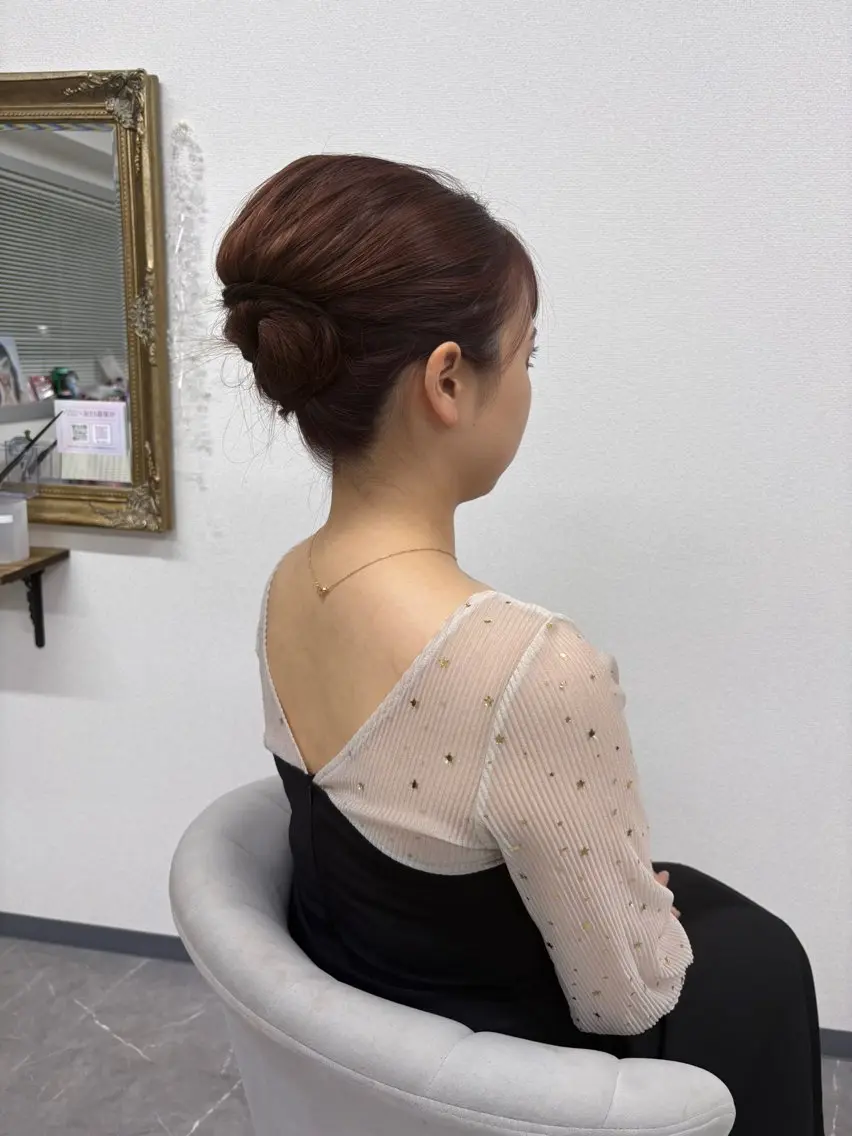 ヘアアレンジ 夜会巻き 結婚式・ブライダル ヘアサロン ミカヅキのヘアスタイル