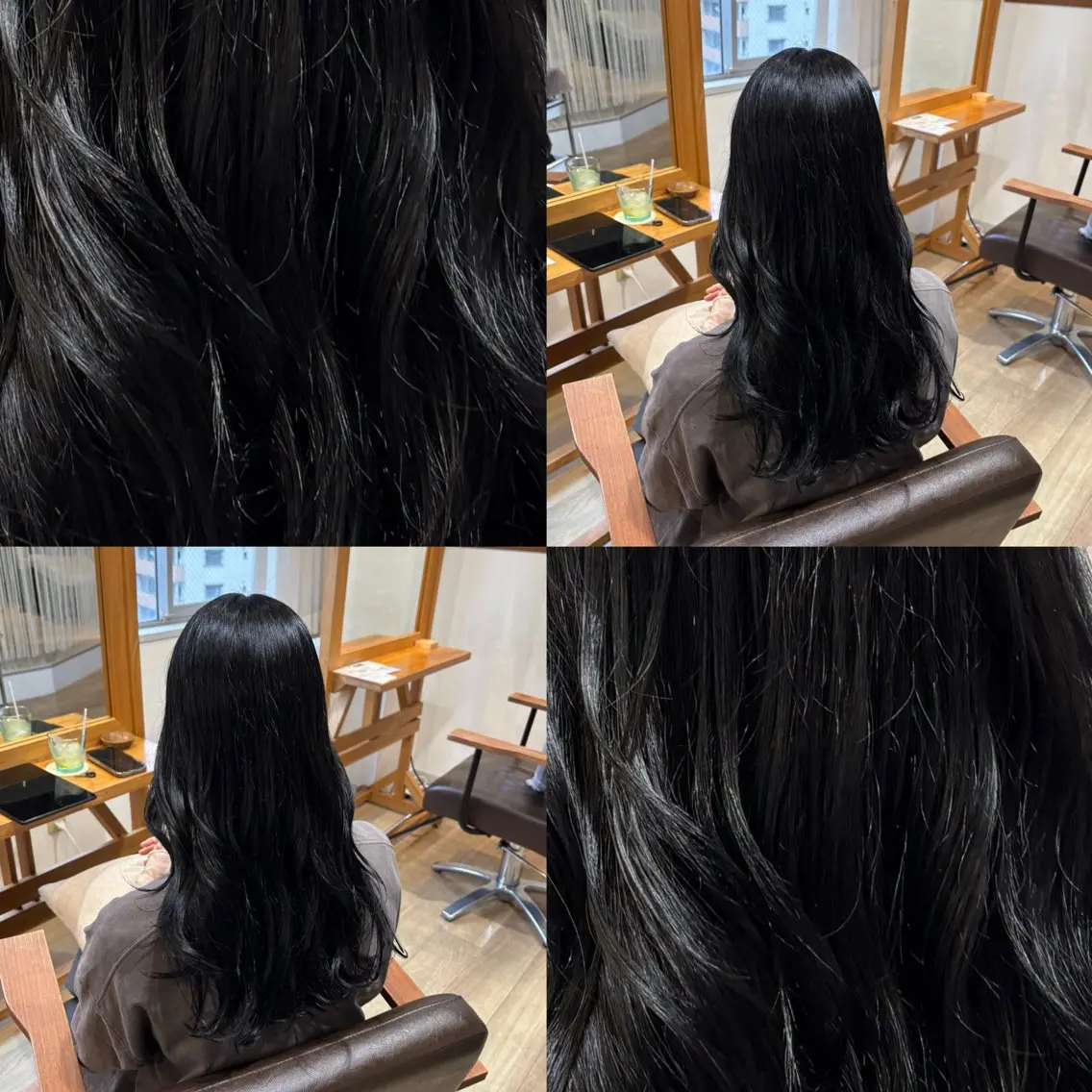 ロング カラー 黒髪 透明感カラー ヘアカラー RINNO🌷透明感 カラー/髪質改善のヘアスタイル