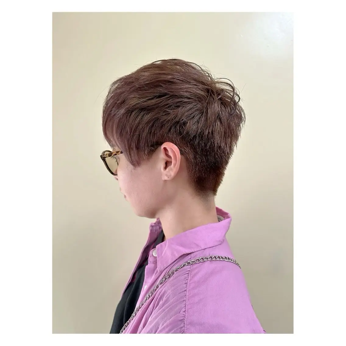 ショート カラー ラベンダーカラー 中野 誠子のヘアスタイル